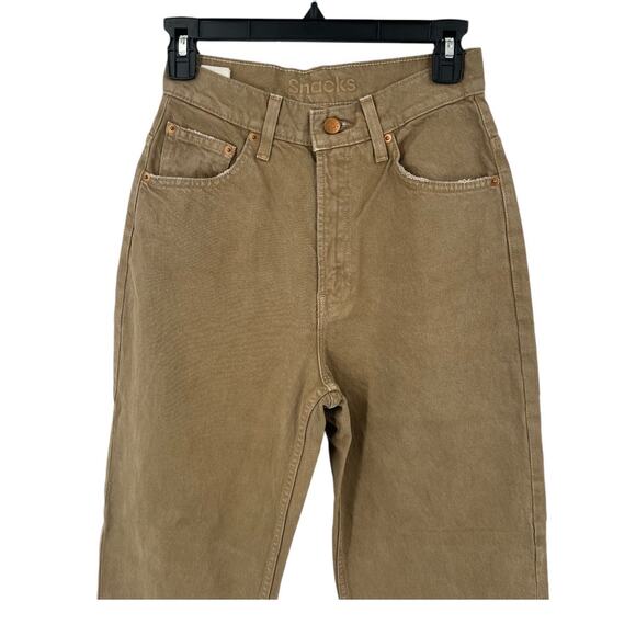 Mother Jeans Snacks high-rise straight-leg ankle light green size 25 - Picture 2 of 6